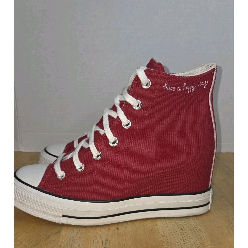 Converse Chuck Taylor All Star Wedge Platform High A12569C Red Womens 9 - Picture 3 of 11